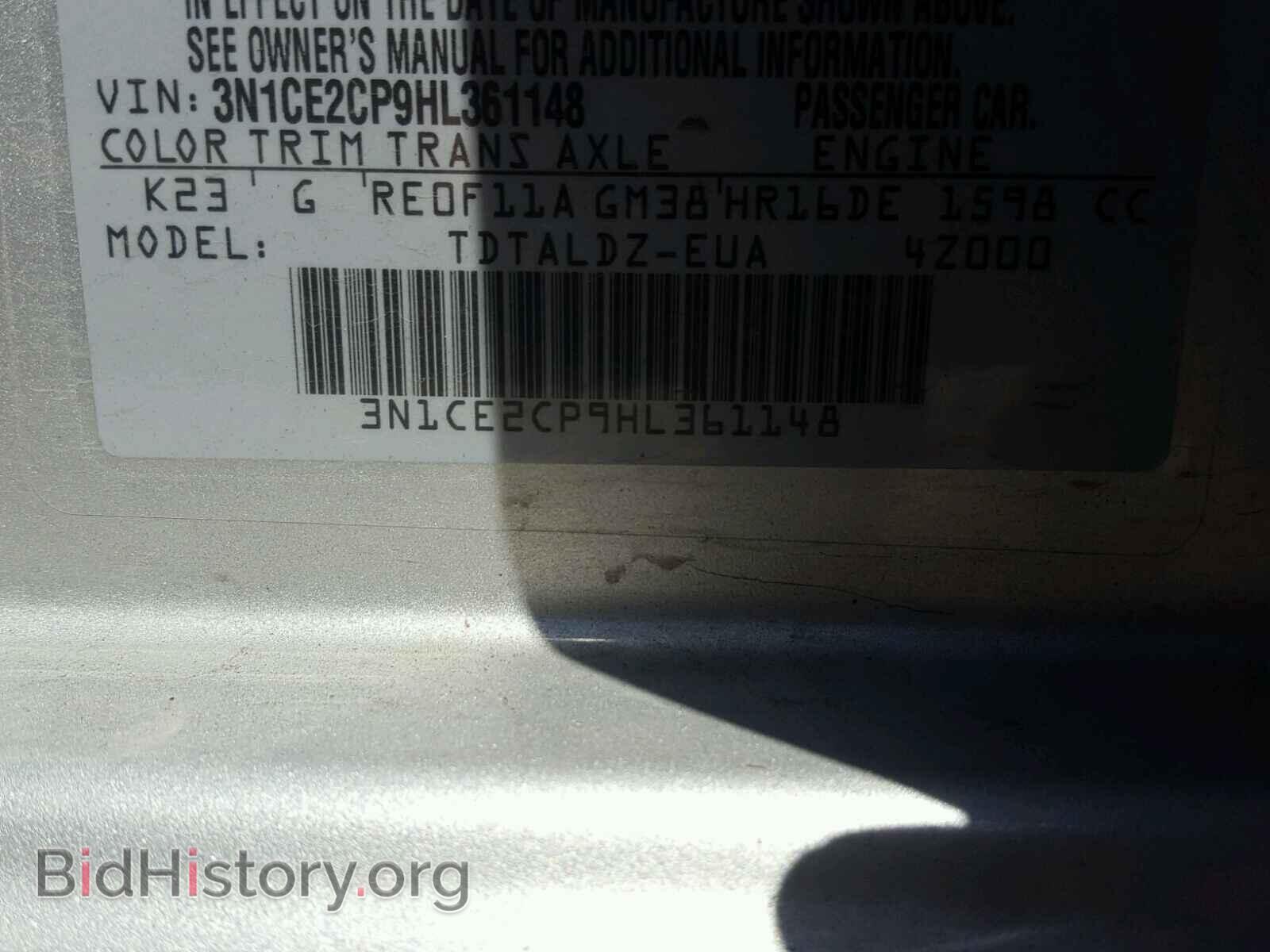 2017 NISSAN VERSA - VIN: 3N1CE2CP9HL361148 - Photo 10