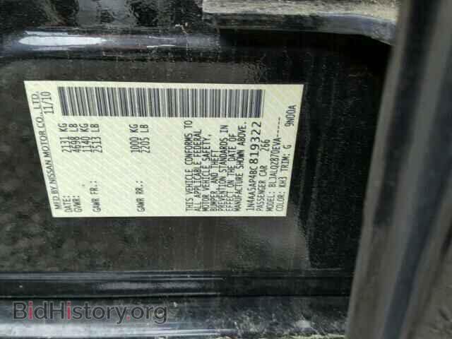 2011 NISSAN MAXIMA - VIN: 1N4AA5AP4BC819322 - Фото 10