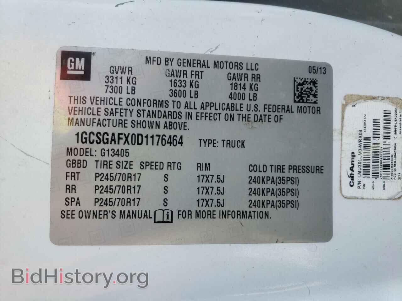 2013 CHEVROLET EXPRESS - VIN: 1GCSGAFX0D1176464 - Фото 10