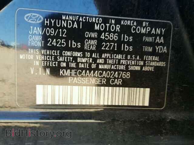 2012 HYUNDAI SONATA - VIN: KMHEC4A44CA024768 - Фото 10