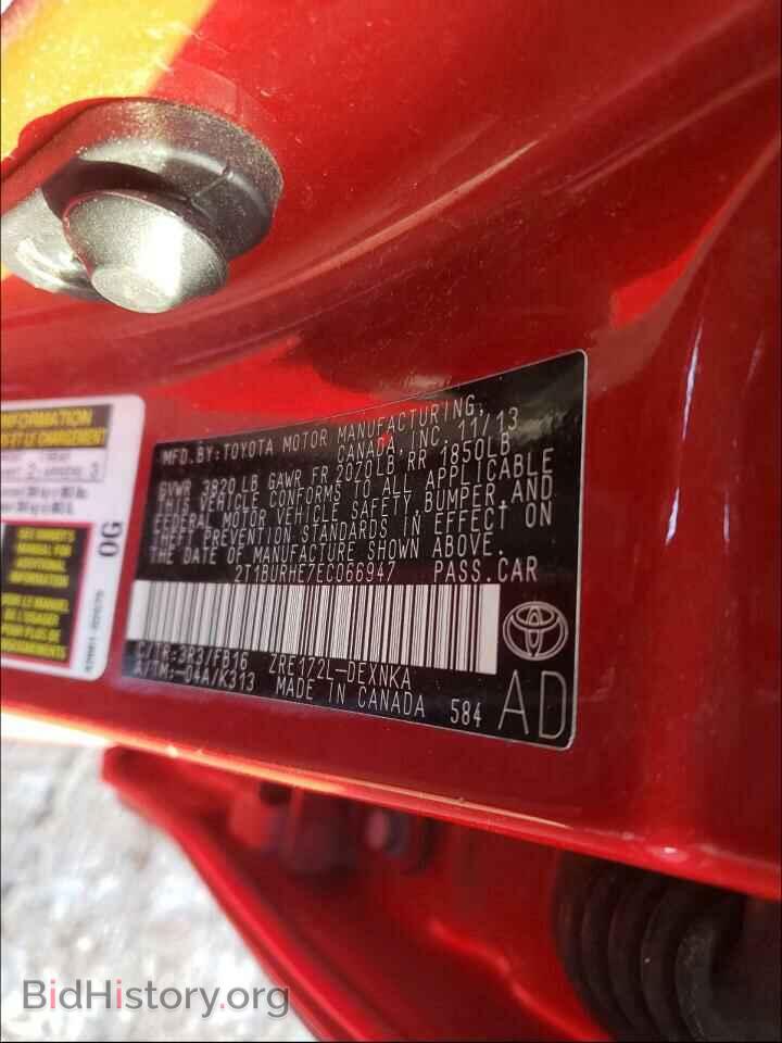2014 TOYOTA COROLLA - VIN: 2T1BURHE7EC066947 - Photo 10