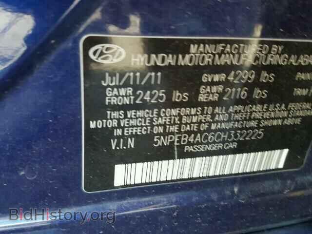 2012 HYUNDAI SONATA - VIN: 5NPEB4AC6CH332225 - Фото 9