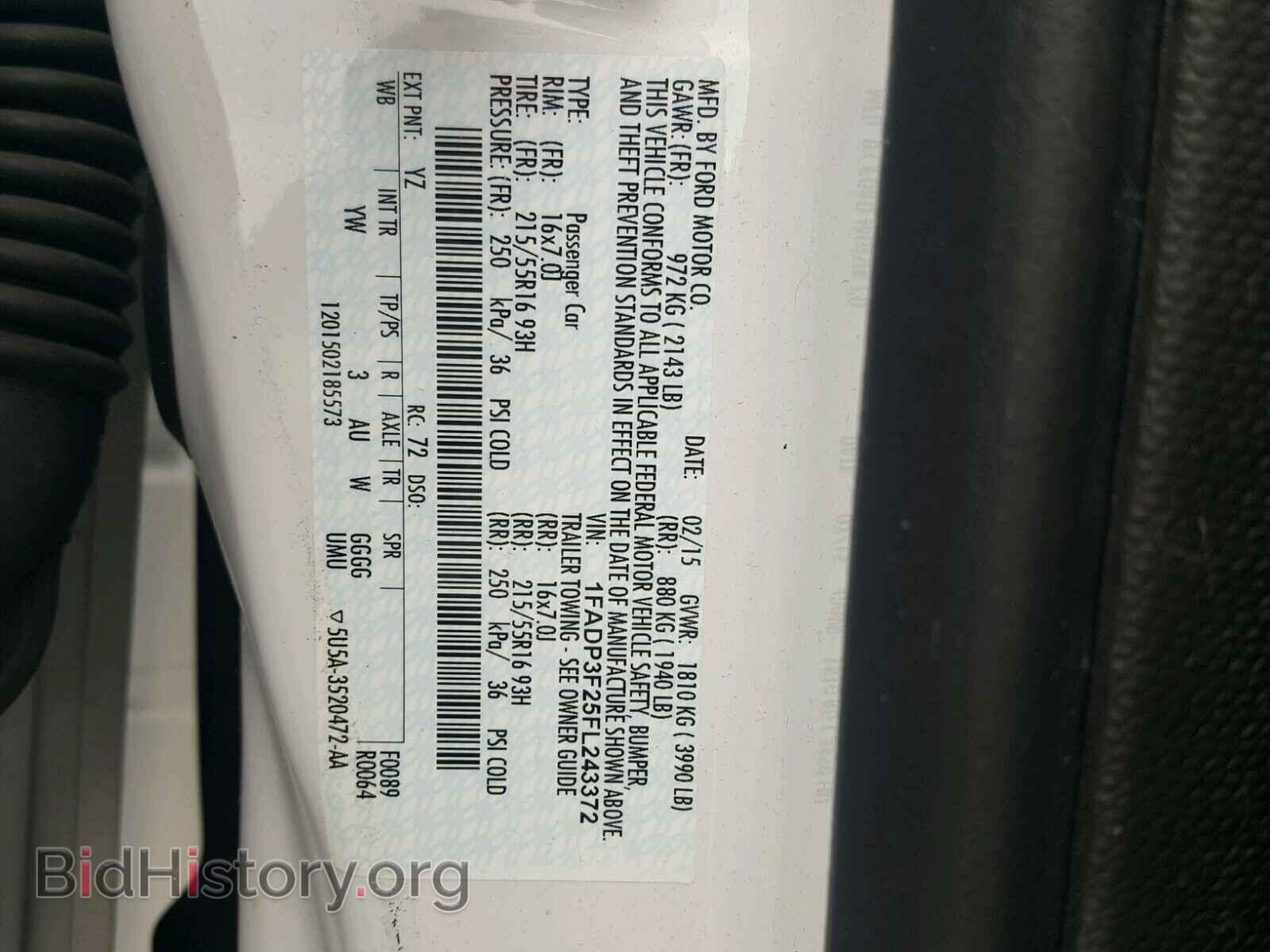 2015 FORD FOCUS - VIN: 1FADP3F25FL243372 - Фото 10