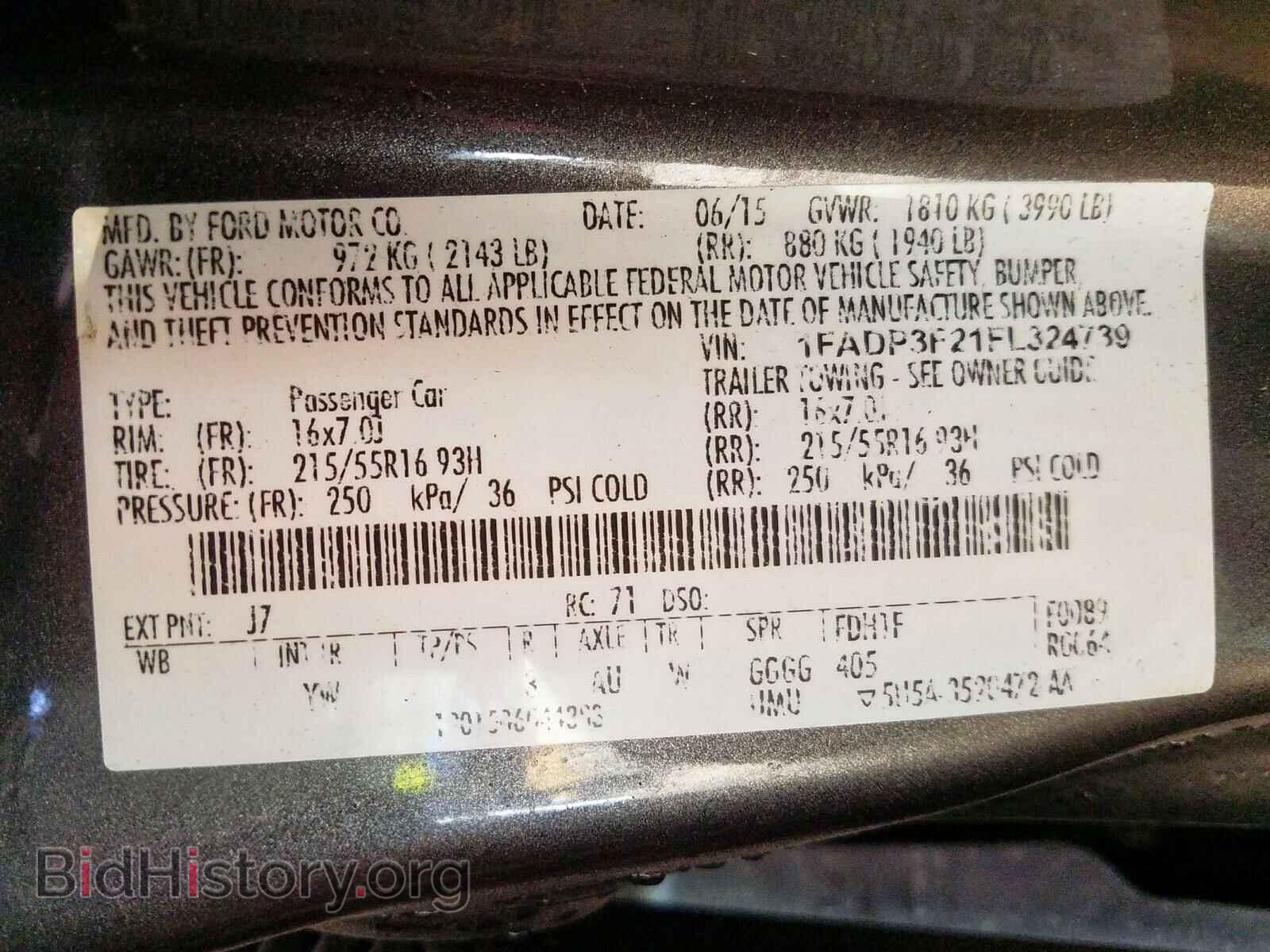 2015 FORD FOCUS - VIN: 1FADP3F21FL324739 - Фото 10