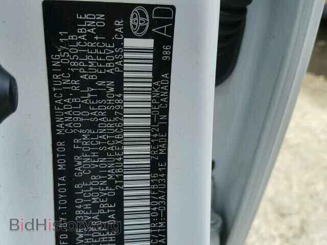 2011 TOYOTA COROLLA - VIN: 2T1BU4EEXBC627984 - Фото 10