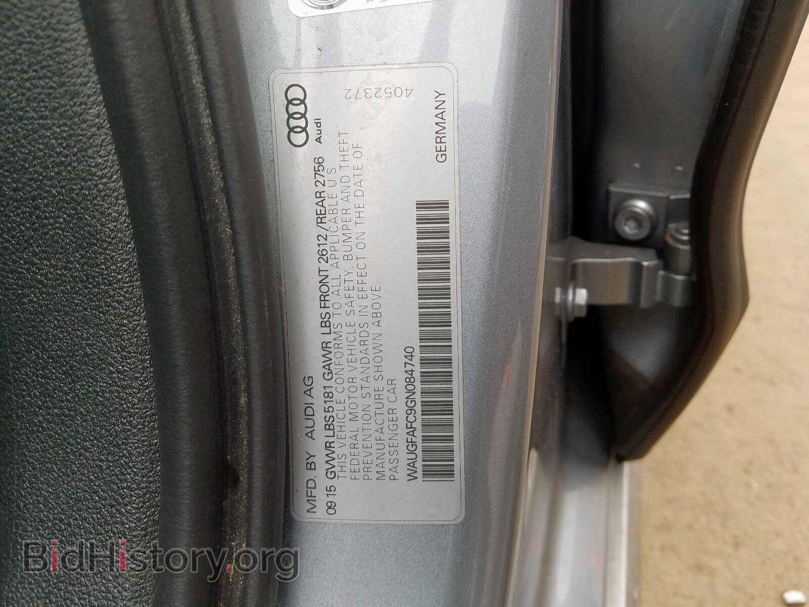 2016 AUDI A6 - VIN: WAUGFAFC9GN084740 - Фото 10