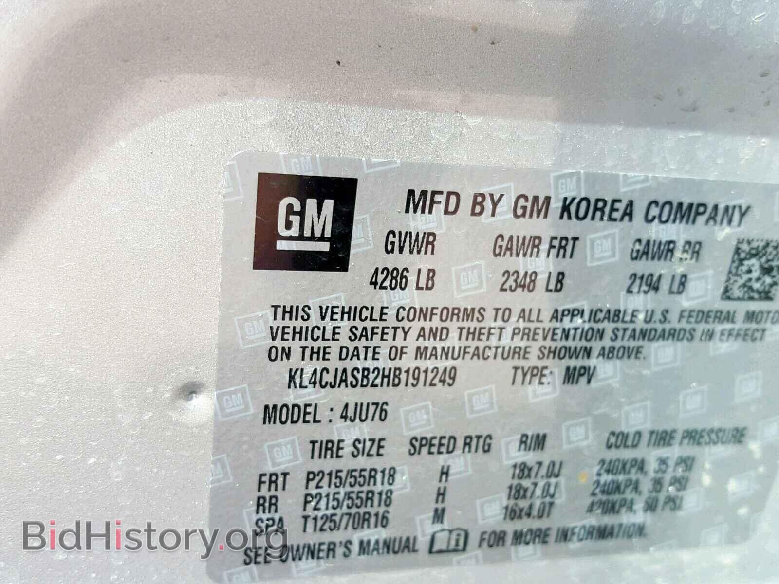 2017 BUICK ENCORE PRE - VIN: KL4CJASB2HB191249 - Photo 10