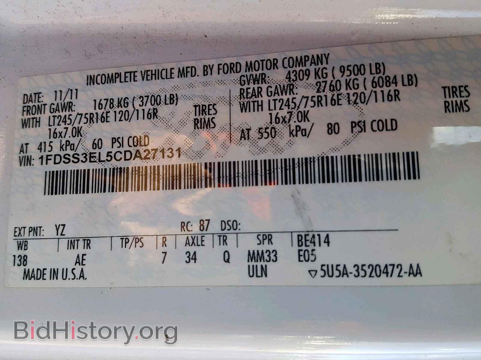 2012 FORD ECONOLINE - VIN: 1FDSS3EL5CDA27131 - Фото 10