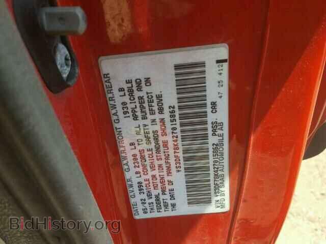 2002 SAAB 9 3 - VIN: YS3DF78K427015862 - Фото 10