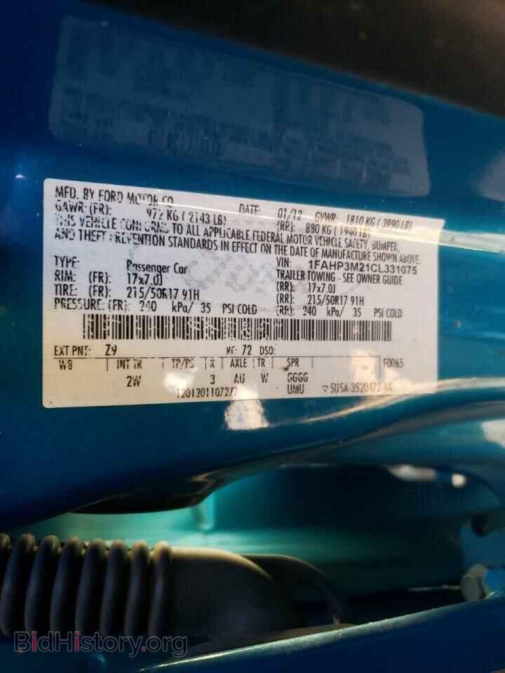 2012 FORD FOCUS - VIN: 1FAHP3M21CL331075 - Photo 10