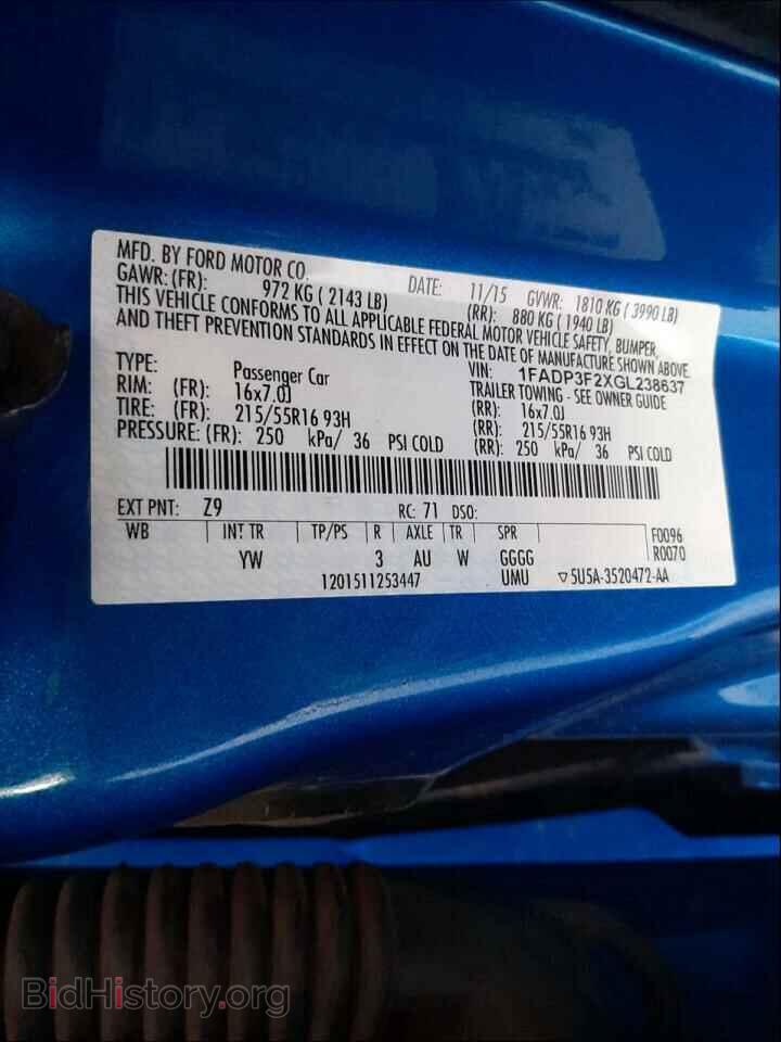 2016 FORD FOCUS - VIN: 1FADP3F2XGL238637 - Photo 10