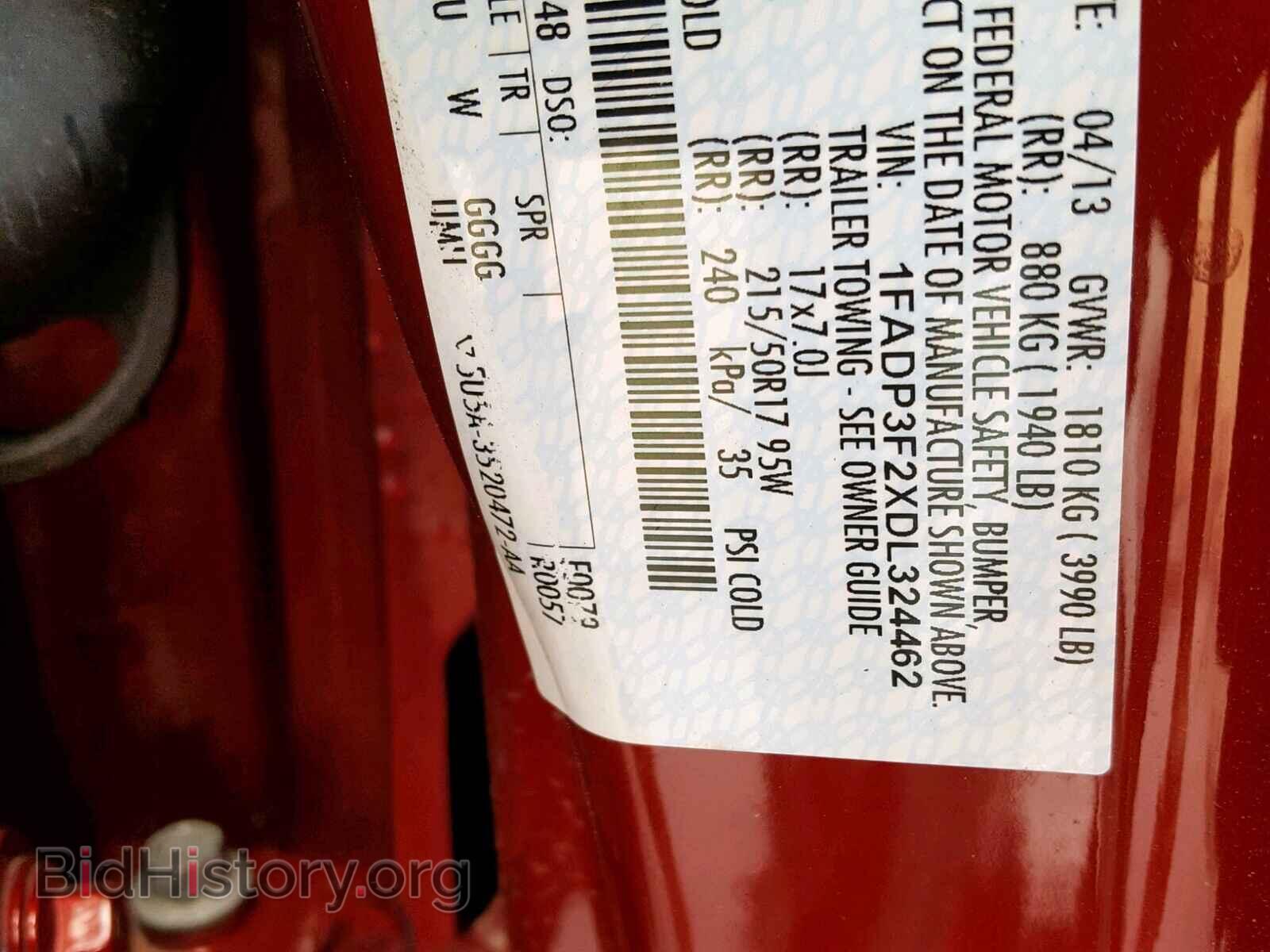 2013 FORD FOCUS SE - VIN: 1FADP3F2XDL324462 - Фото 10