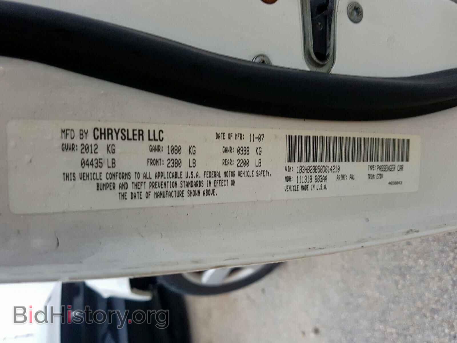 2008 DODGE CALIBER - VIN: 1B3HB28B58D614210 - Фото 10