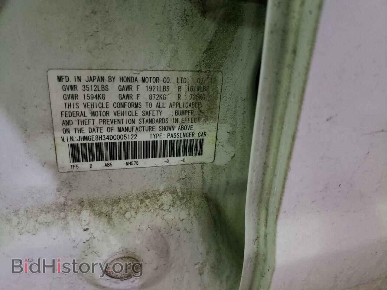 2013 HONDA FIT - VIN: JHMGE8H34DC005122 - Фото 10