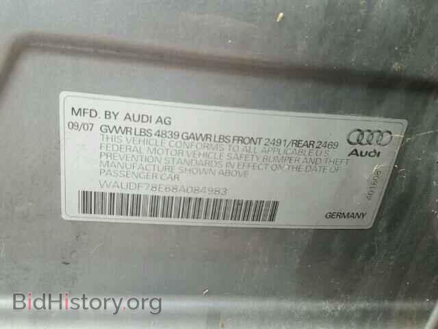 2008 AUDI A4 - VIN: WAUDF78E68A084983 - Фото 10