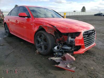 2016 Audi A4 A4 Premium, red — VIN WAUFFAFL3GN014405, Copart