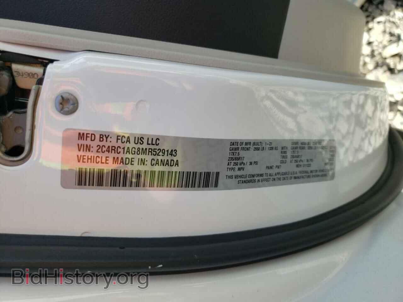 2021 CHRYSLER MINIVAN - VIN: 2C4RC1AG8MR529143 - Фото 10