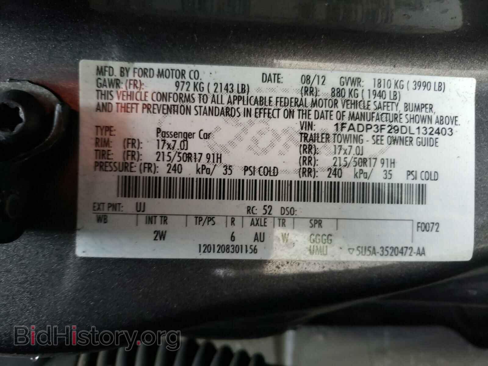 2013 FORD FOCUS - VIN: 1FADP3F29DL132403 - Фото 10