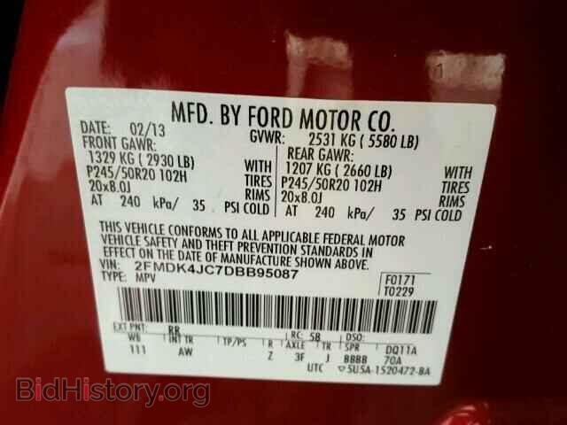 2013 FORD EDGE - VIN: 2FMDK4JC7DBB95087 - Photo 10