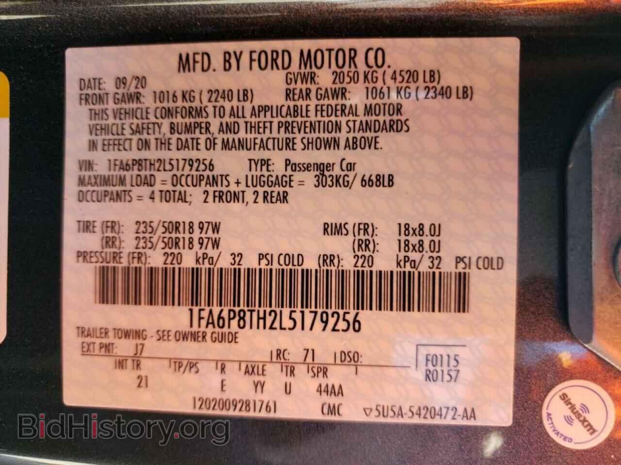 2020 FORD MUSTANG - VIN: 1FA6P8TH2L5179256 - Фото 10
