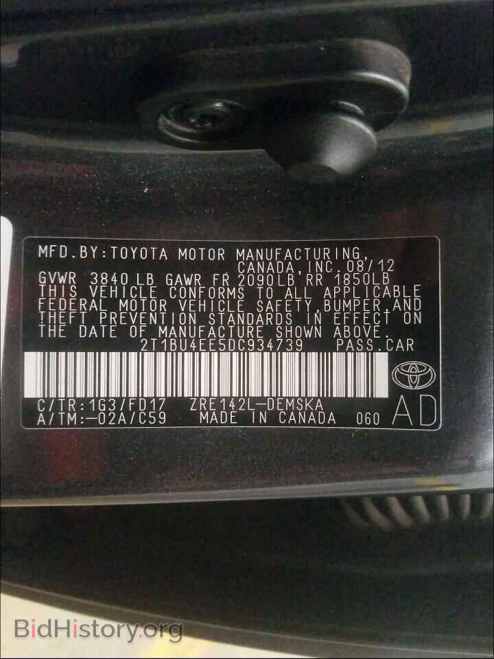 2013 TOYOTA COROLLA - VIN: 2T1BU4EE5DC934739 - Photo 10