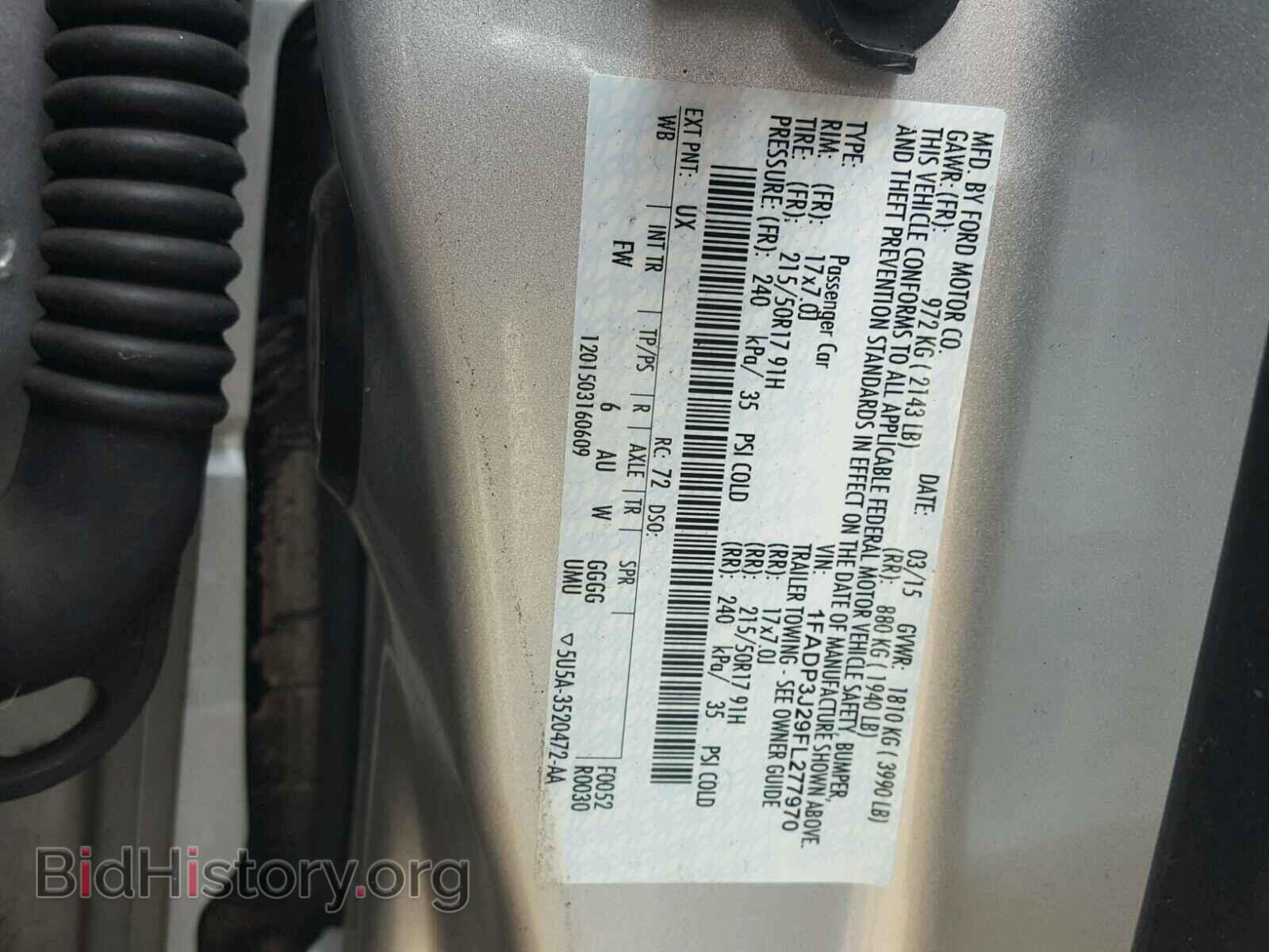 2015 FORD FOCUS - VIN: 1FADP3J29FL277970 - Фото 10