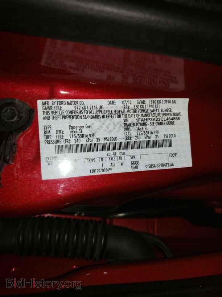 2012 FORD FOCUS - VIN: 1FAHP3K22CL464866 - Фото 10