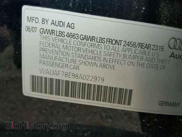 2008 AUDI A4 - VIN: WAUAF78E98A022979 - Фото 10