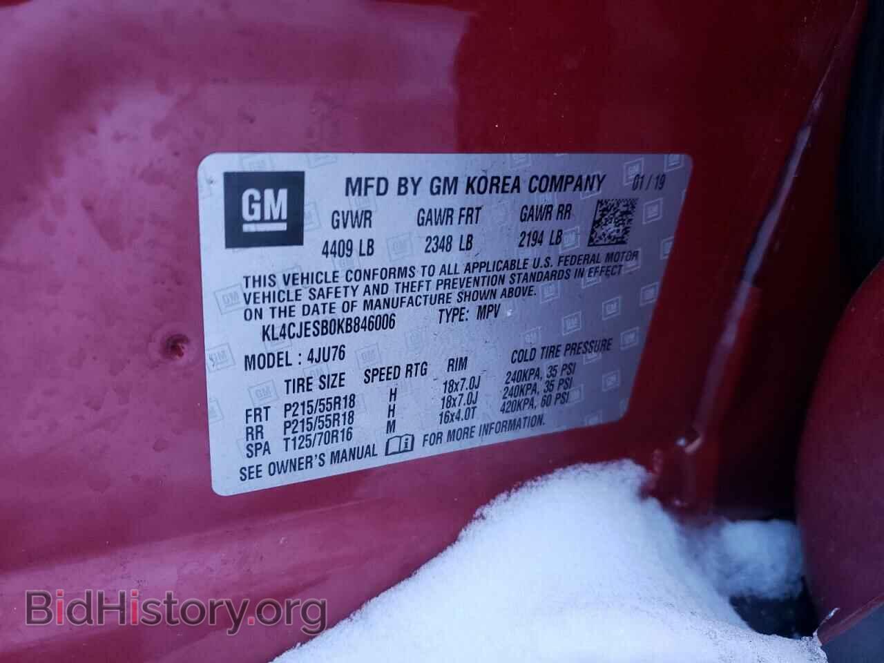 2019 BUICK ENCORE - VIN: KL4CJESB0KB846006 - Photo 10
