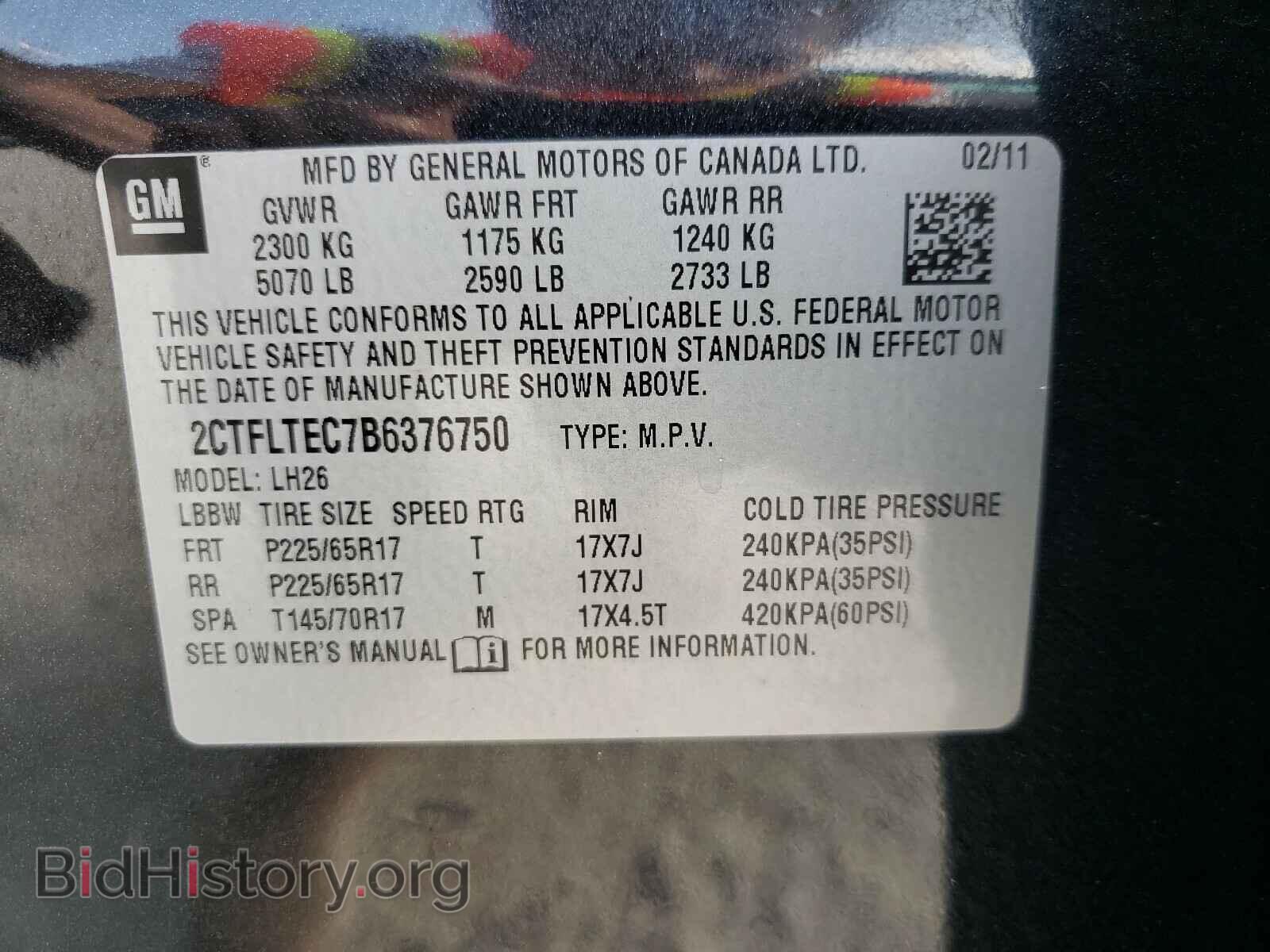 2011 GMC TERRAIN - VIN: 2CTFLTEC7B6376750 - Photo 10