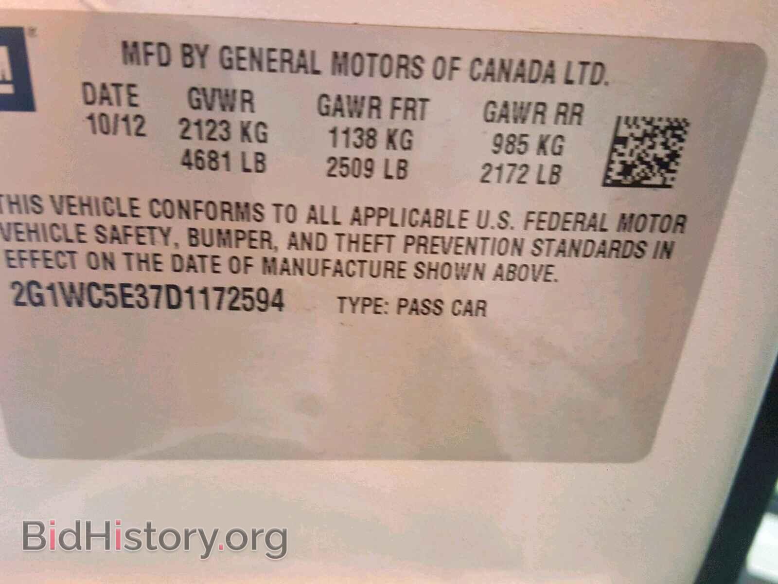 2013 CHEVROLET IMPALA - VIN: 2G1WC5E37D1172594 - Фото 10