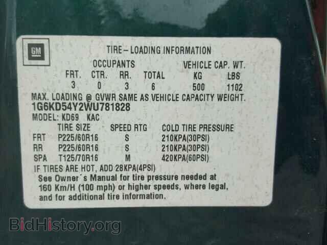 1998 CADILLAC DEVILLE - VIN: 1G6KD54Y2WU781828 - Photo 10