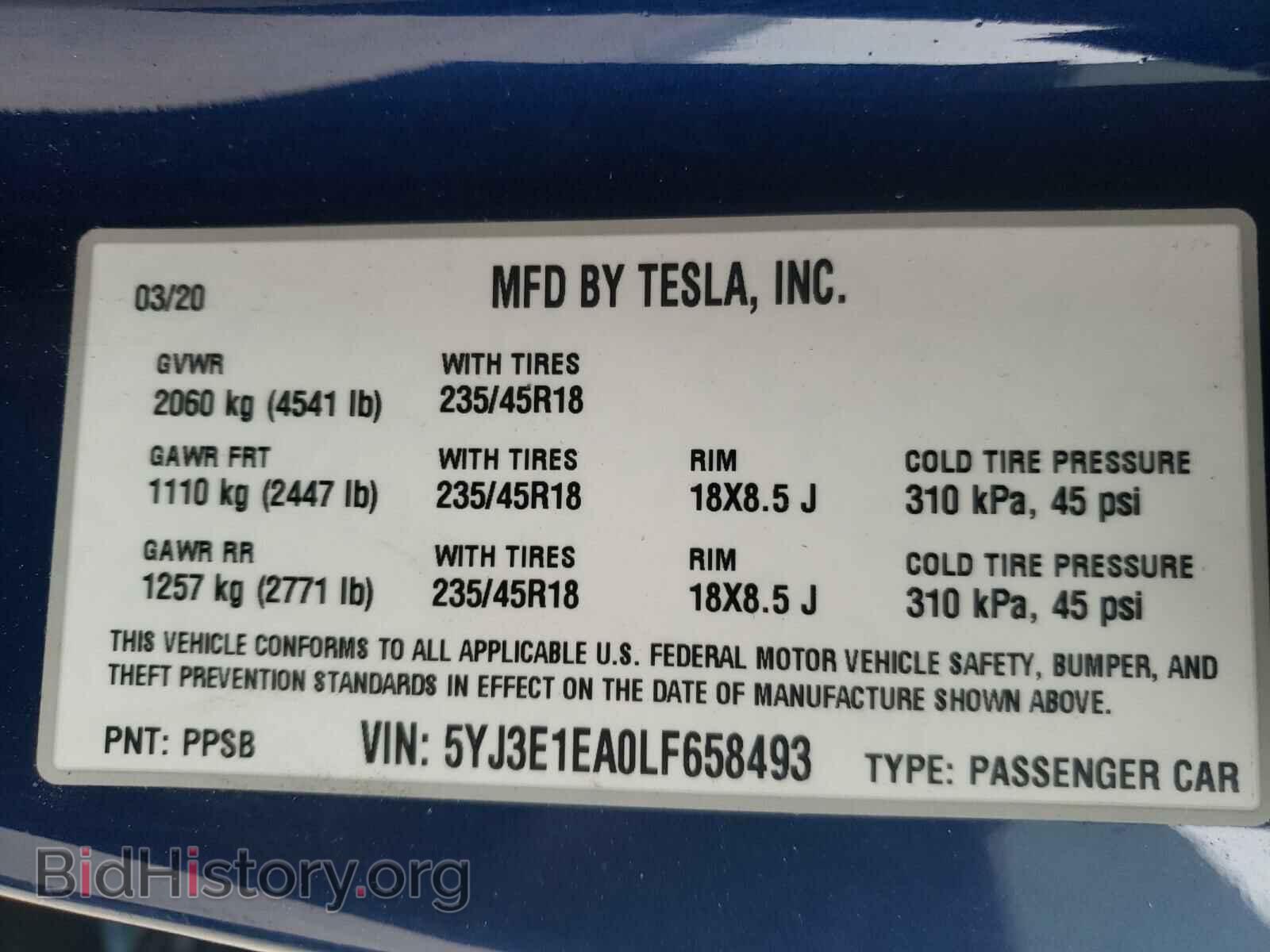 2020 TESLA MODEL 3 - VIN: 5YJ3E1EA0LF658493 - Photo 10