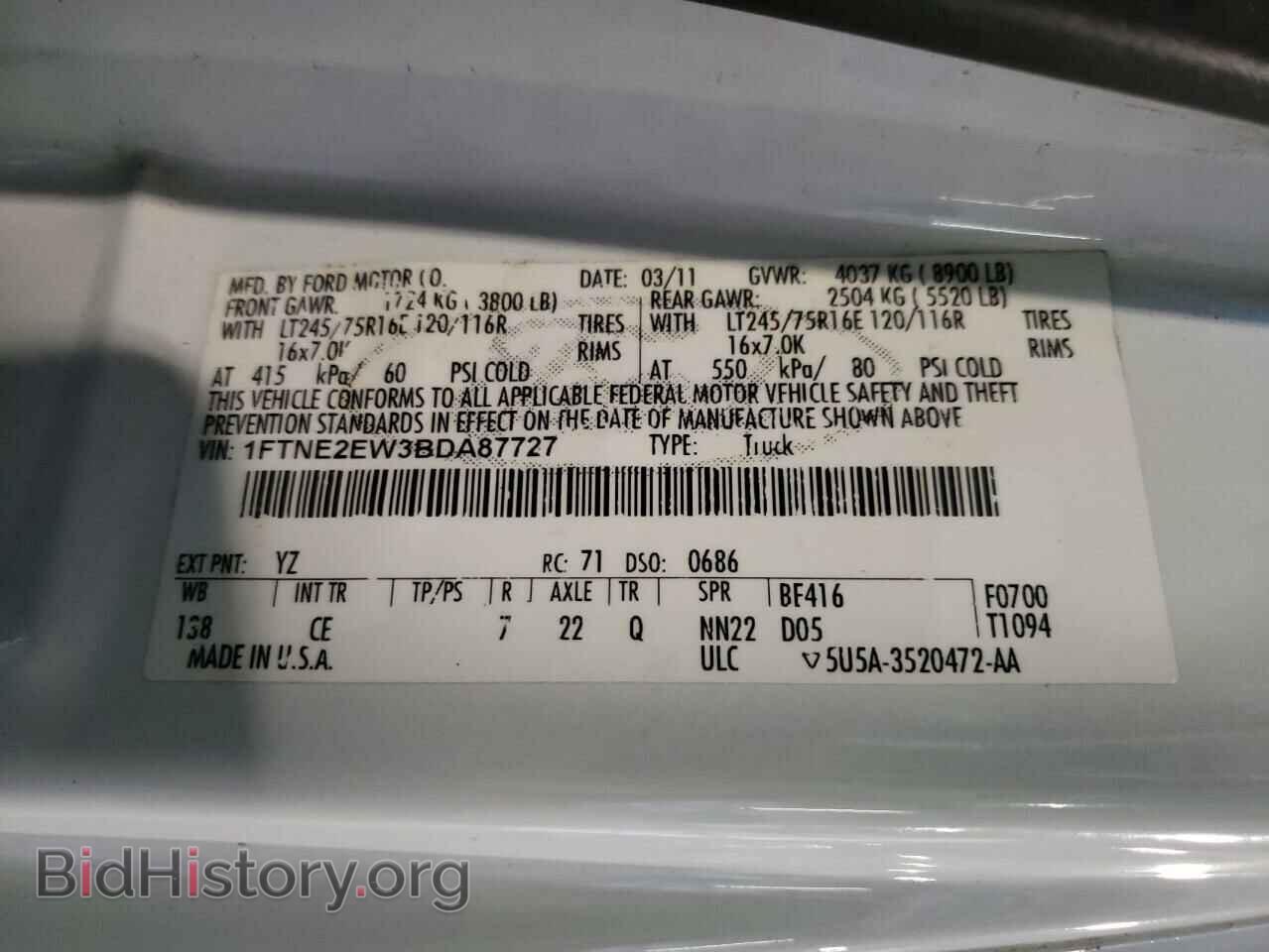 2011 FORD ECONOLINE - VIN: 1FTNE2EW3BDA87727 - Photo 10