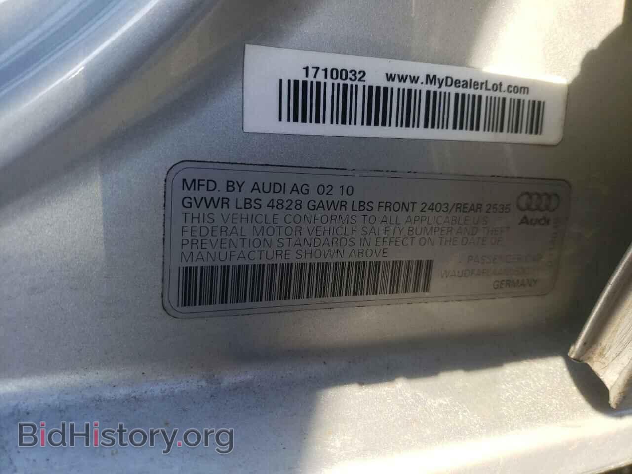 2010 AUDI A4 - VIN: WAUDFAFL4AN053017 - Фото 10