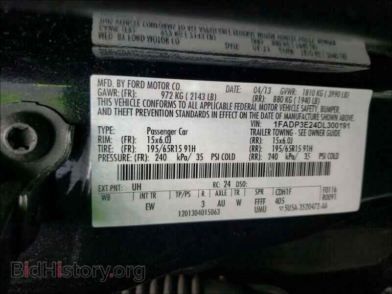 2013 FORD FOCUS - VIN: 1FADP3E24DL300191 - Photo 10
