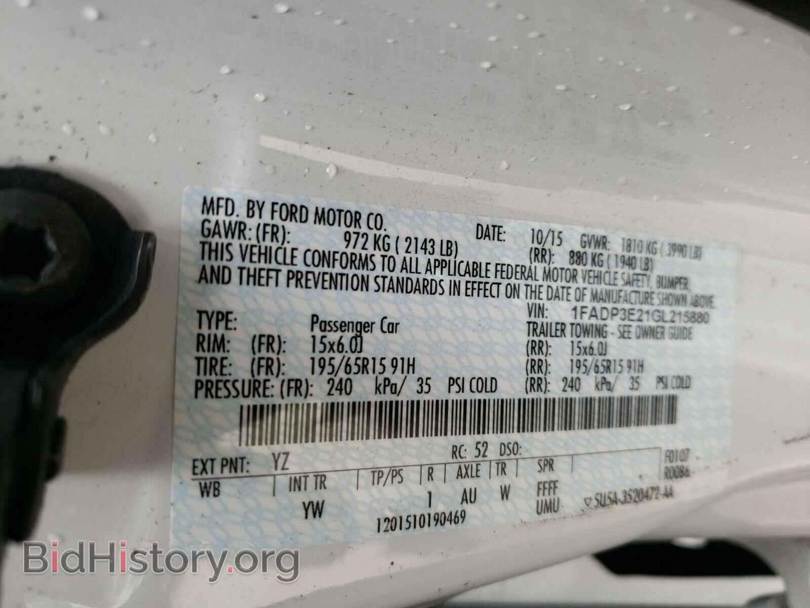 2016 FORD FOCUS - VIN: 1FADP3E21GL215880 - Photo 10