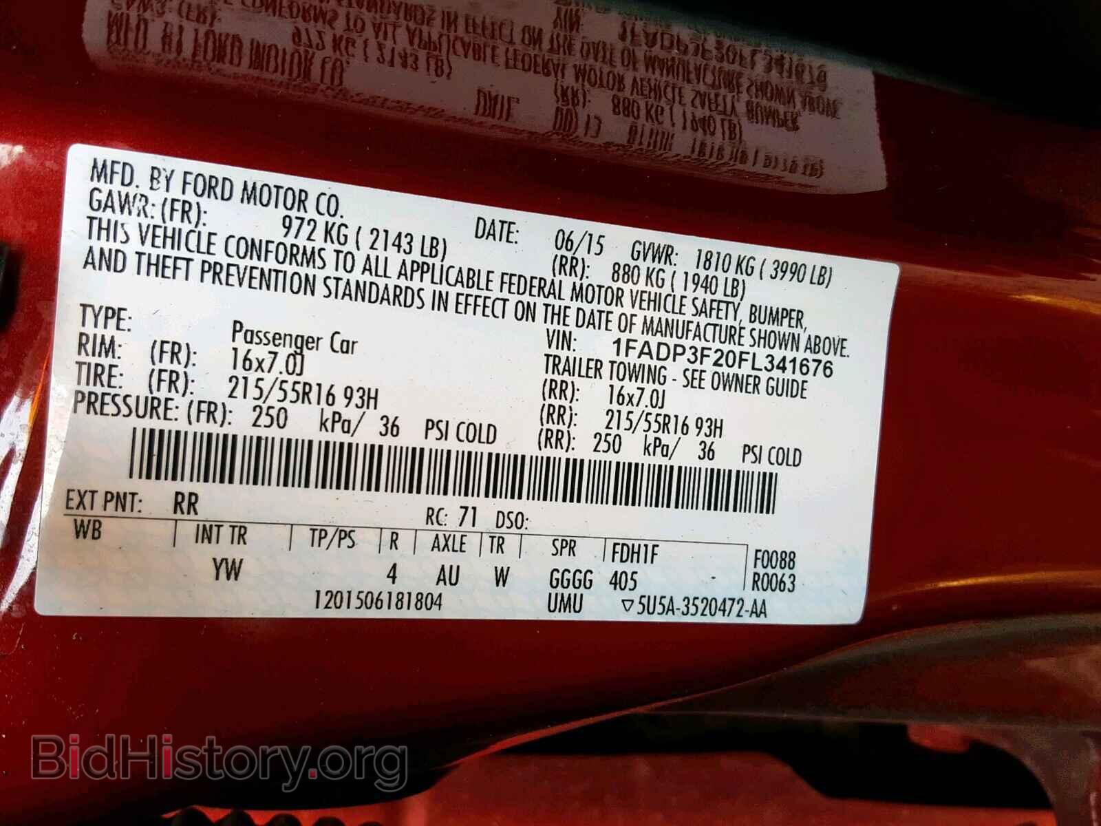 2015 FORD FOCUS SE - VIN: 1FADP3F20FL341676 - Фото 10
