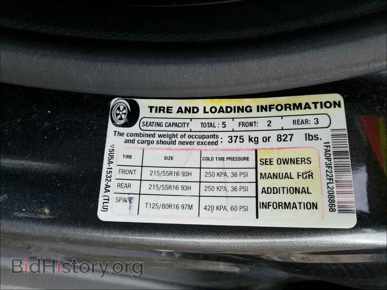 2015 FORD FOCUS - VIN: 1FADP3F22FL208868 - Фото 10