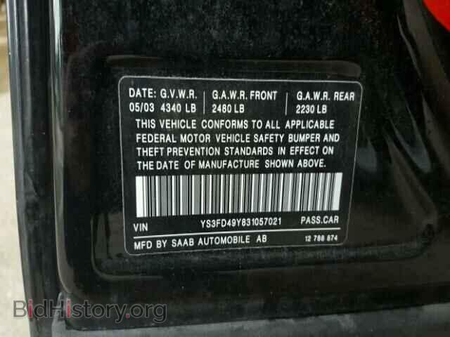 2006 SAAB 9 3 - VIN: YS3FD49Y961142986 - Фото 10