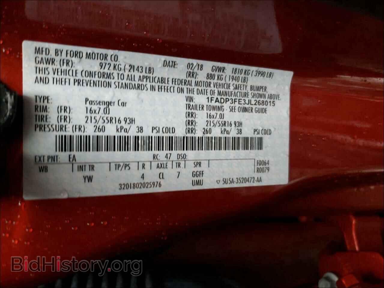 2018 FORD FOCUS - VIN: 1FADP3FE3JL268015 - Фото 10