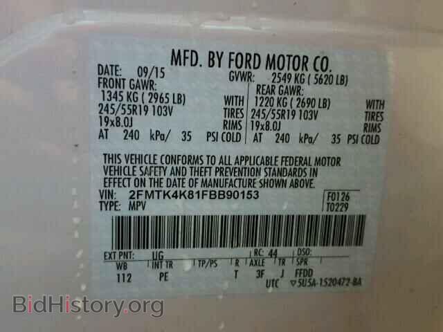 2015 FORD EDGE - VIN: 2FMTK4K81FBB90153 - Photo 10