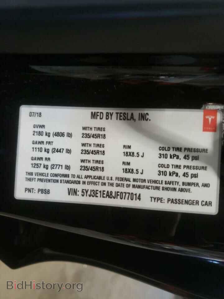 2018 TESLA MODEL 3 - VIN: 5YJ3E1EA8JF077014 - Photo 10