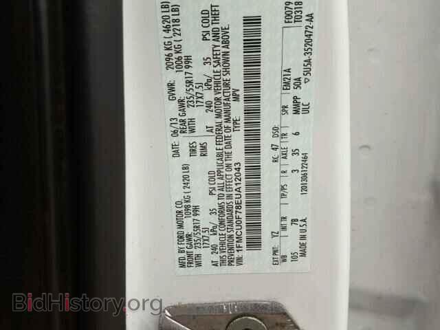 2014 FORD ESCAPE - VIN: 1FMCU0F78EUA12043 - Фото 10