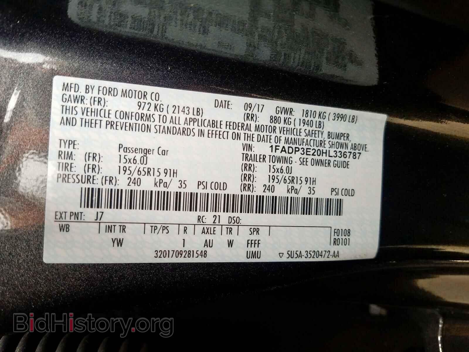 2017 FORD FOCUS - VIN: 1FADP3E20HL336787 - Фото 10