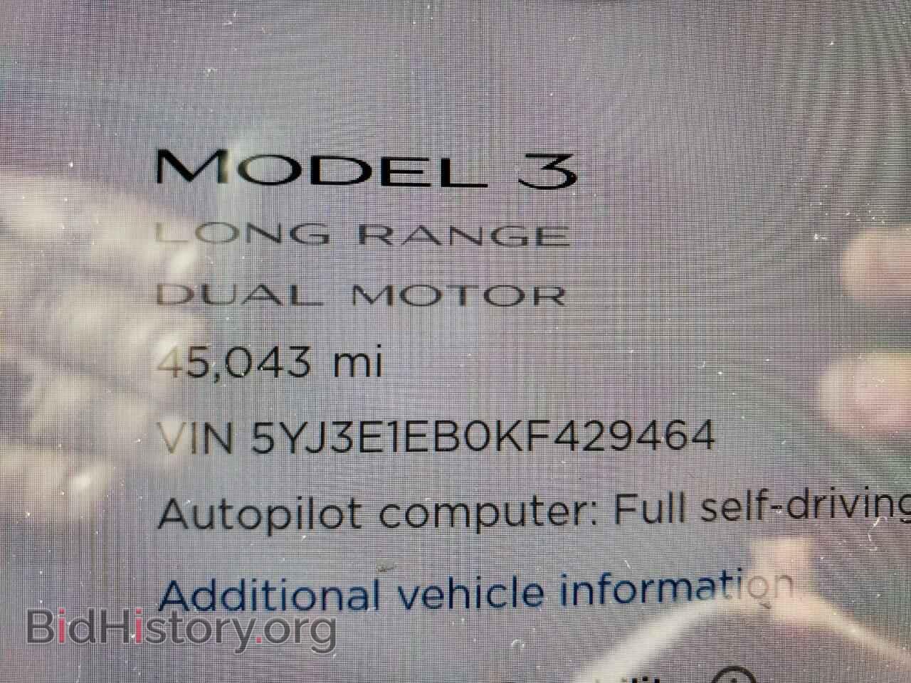 2019 TESLA MODEL 3 - VIN: 5YJ3E1EB0KF429464 - Фото 8