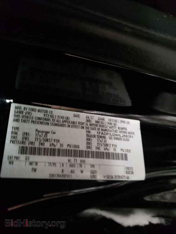 2017 FORD FOCUS - VIN: 1FADP3J29HL268351 - Фото 10