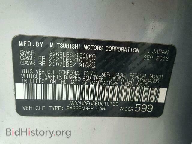 2014 MITSUBISHI LANCER - VIN: JA32U2FU5EU010136 - Фото 10
