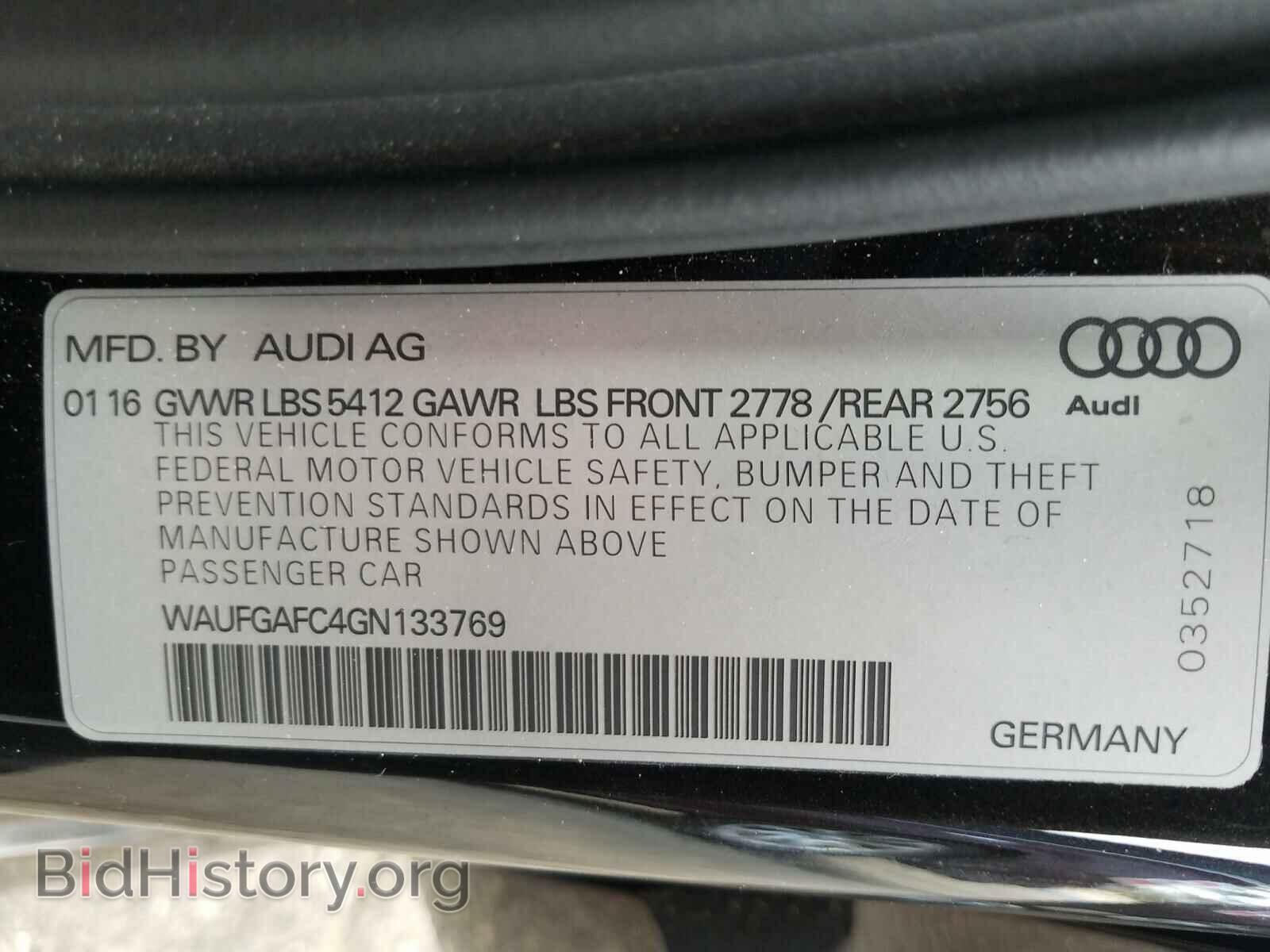 2016 AUDI A6 - VIN: WAUFGAFC4GN133769 - Фото 10