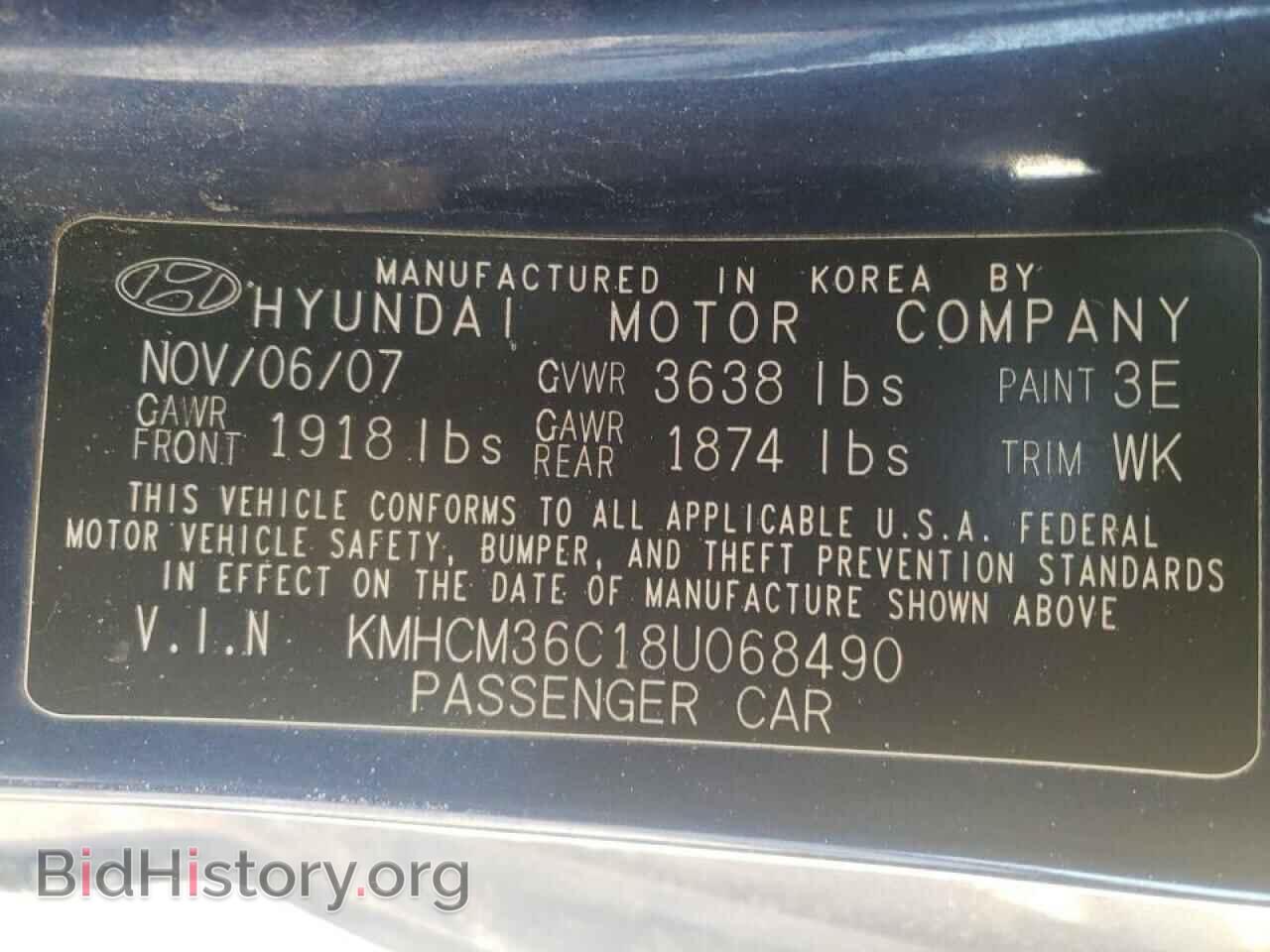 2008 HYUNDAI ACCENT - VIN: KMHCM36C18U068490 - Фото 10